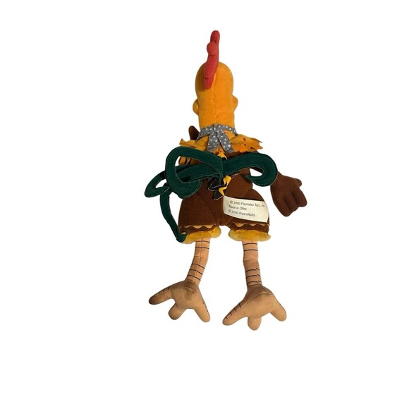 Vintage 2000 Chicken Run Plush Stuffed Toy Rocky Rooster 9" Playmates Dreamworks - Picture 2 of 5